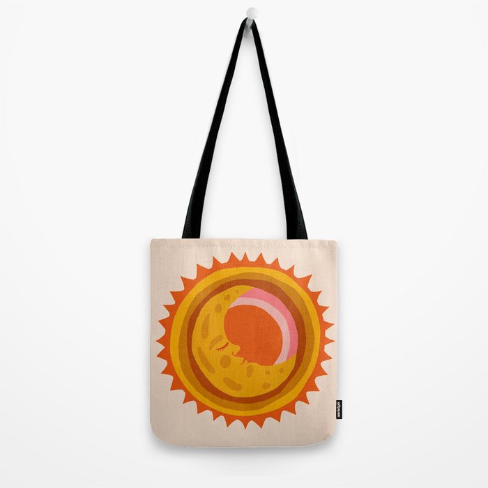 Moon Glow - Retro Ochre Tote Bag Gallery Image 2