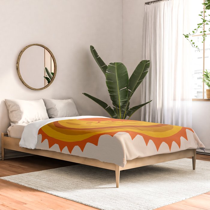 Moon Glow - Retro Ochre Comforter Gallery Image 2
