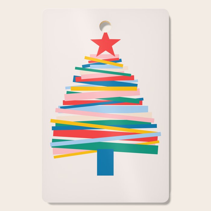 Ribbon Christmas Tree - primary Cutting Board Gallery Image 1