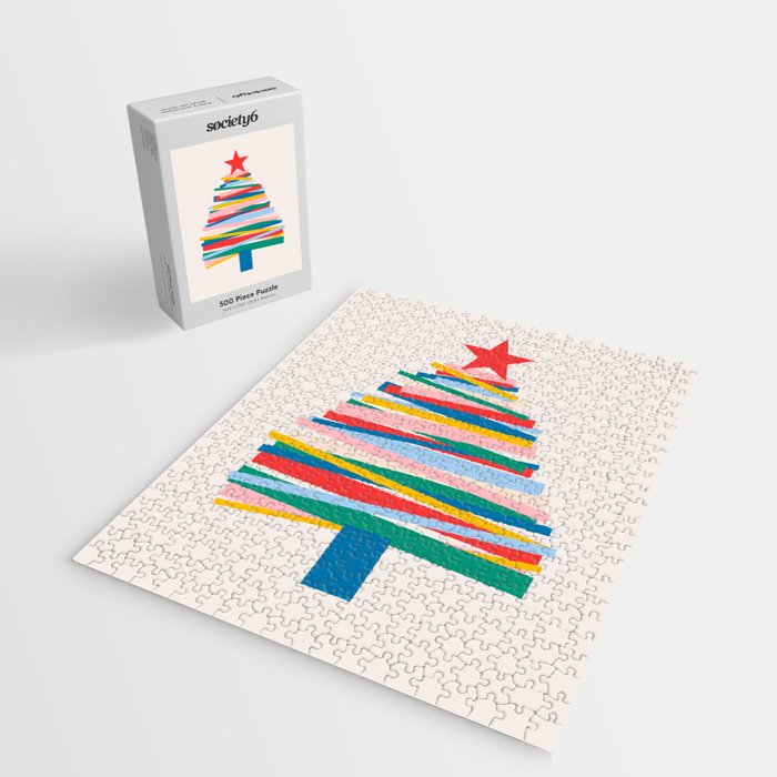 Ribbon Christmas Tree - primary Jigsaw Puzzle Gallery Image 2