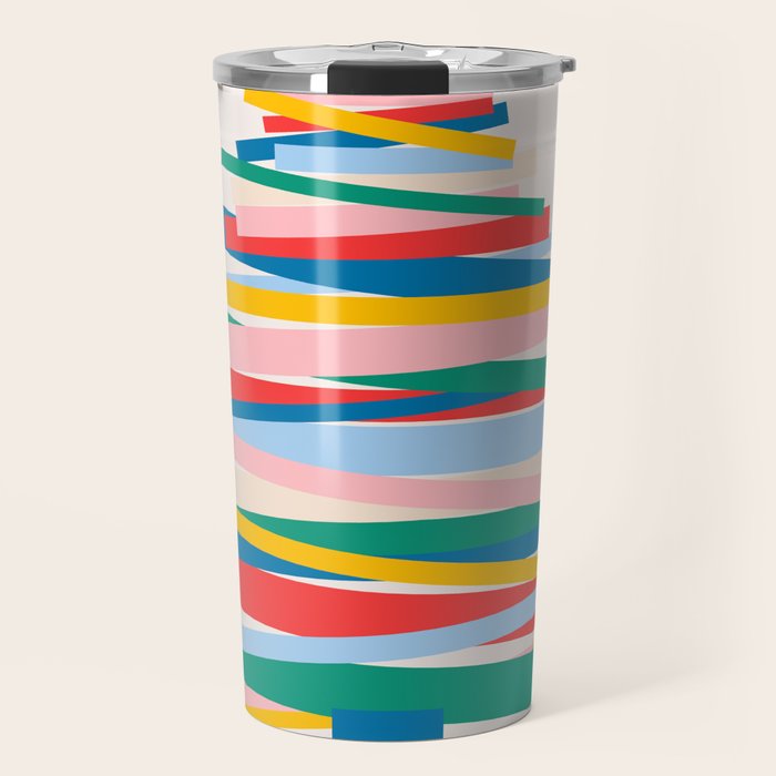 Ribbon Christmas Tree - primary Travel Mug Gallery Image 1