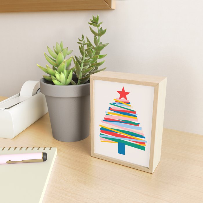 Ribbon Christmas Tree - primary Mini Art Print Gallery Image 2