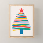 Ribbon Christmas Tree - primary Mini Art Print Gallery Image 1
