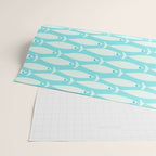 Coastal Fish Pattern in Light Aqua Wrapping Paper Gallery Image 2