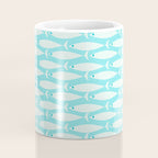 Coastal Fish Pattern in Light Aqua Coffee Mug Gallery Image 4
