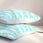 Coastal Fish Pattern in Light Aqua Pillow Sham Gallery Image 3