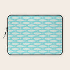 Coastal Fish Pattern in Light Aqua Laptop Sleeve Gallery Image 1