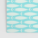 Coastal Fish Pattern in Light Aqua Poster Gallery Image 3