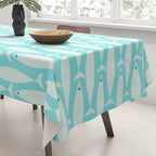 Coastal Fish Pattern in Light Aqua Tablecloth Gallery Image 3