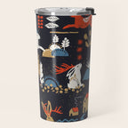 Happy nordic Wolpertinger dark Travel Mug Gallery Image 2