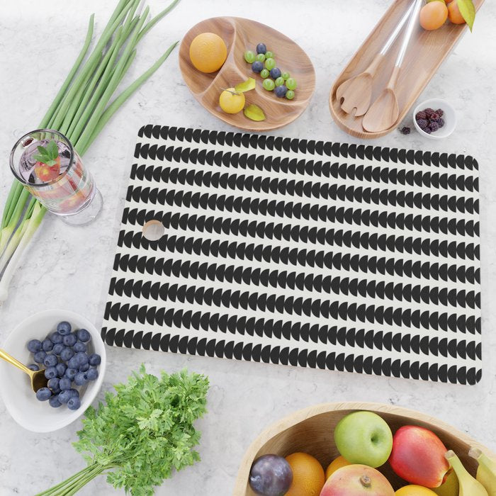 Maude Pattern - Black and White Cutting Board Gallery Image 2