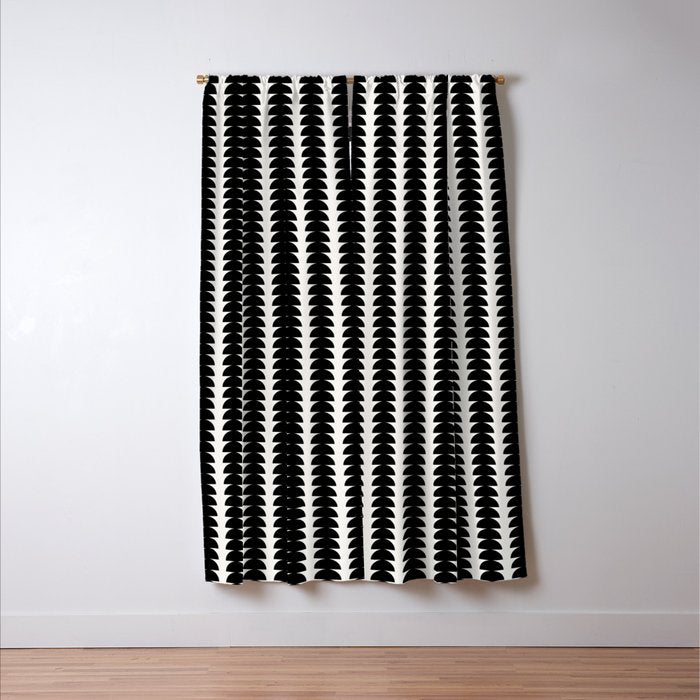Maude Pattern - Black and White Window Curtain Gallery Image 3