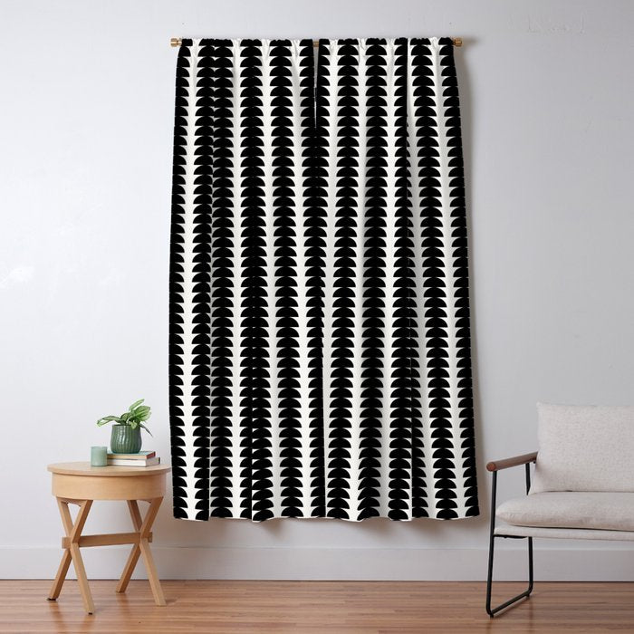Maude Pattern - Black and White Window Curtain Gallery Image 5