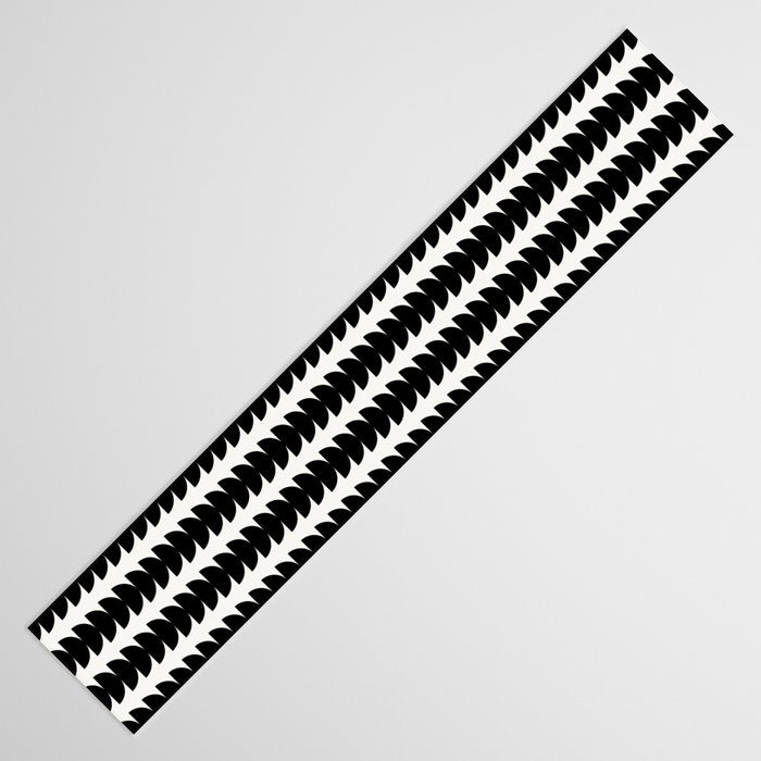Maude Pattern - Black and White Table Runner Gallery Image 3