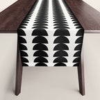 Maude Pattern - Black and White Table Runner Gallery Image 1