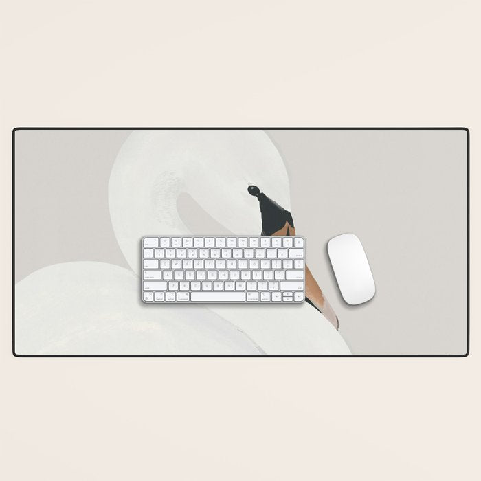 White Swan Desk Mat Gallery Image 1