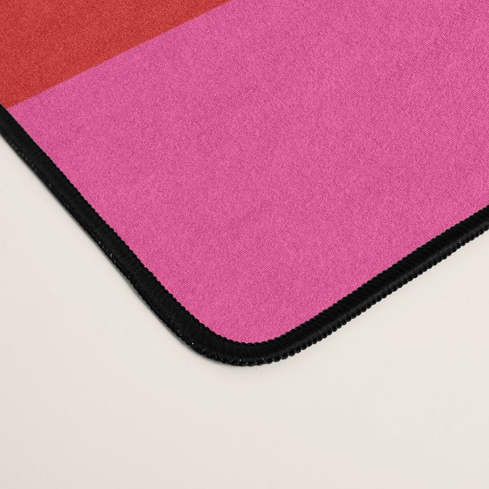 Retro Groove Vivid Mid Century Modern Abstract Pattern with Hot Pink Desk Mat Gallery Image 4