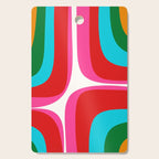 Retro Groove Vivid Mid Century Modern Abstract Pattern with Hot Pink Cutting Board Gallery Image 1