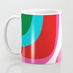 Retro Groove Vivid Mid Century Modern Abstract Pattern with Hot Pink Coffee Mug Gallery Image 3