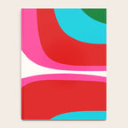 Retro Groove Vivid Mid Century Modern Abstract Pattern with Hot Pink Notebook Gallery Image 4