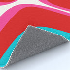 Retro Groove Vivid Mid Century Modern Abstract Pattern with Hot Pink Rug Gallery Image 4
