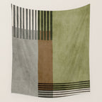 Black Green Brown Gray Bold Modern Artwork Wall Tapestry Gallery Image 4