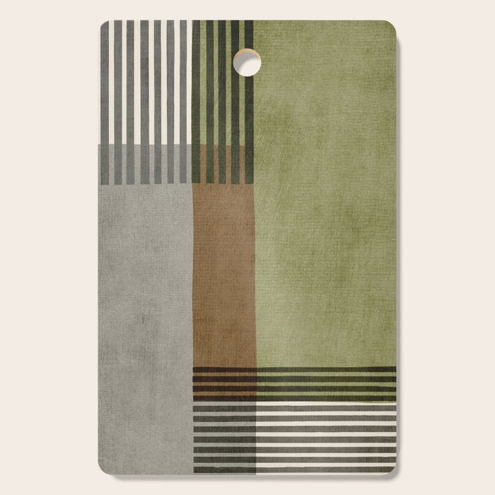 Black Green Brown Gray Bold Modern Artwork Cutting Board Gallery Image 1