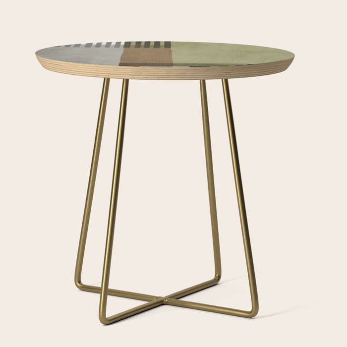 Black Green Brown Gray Bold Modern Artwork Side Table Gallery Image 1