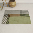 Black Green Brown Gray Bold Modern Artwork Rug Gallery Image 1