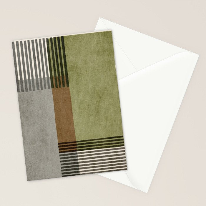Black Green Brown Gray Bold Modern Artwork Stationery Card Gallery Image 2