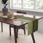 Black Green Brown Gray Bold Modern Artwork Table Runner Gallery Image 2