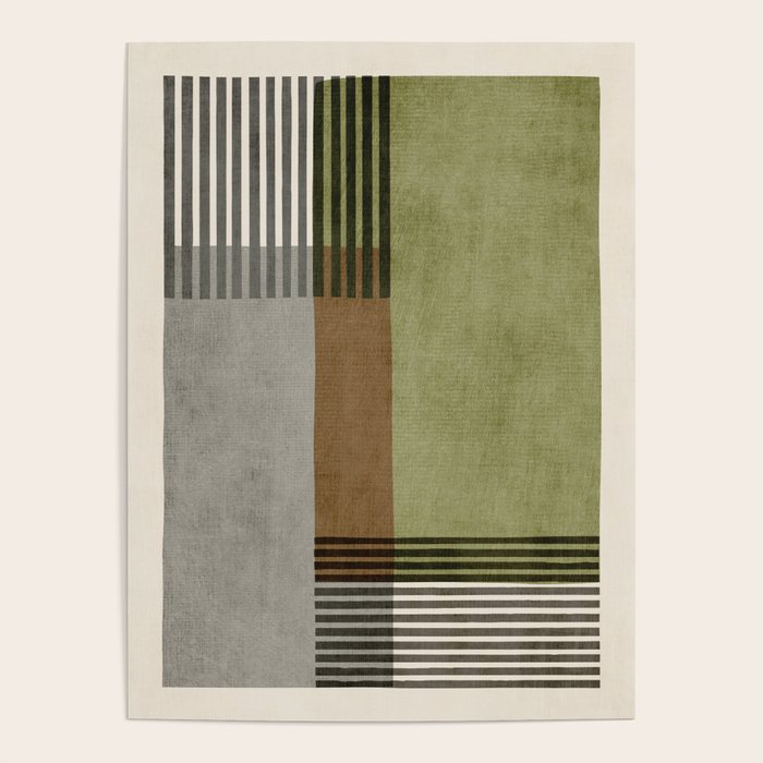 Black Green Brown Gray Bold Modern Artwork Poster Gallery Image 4