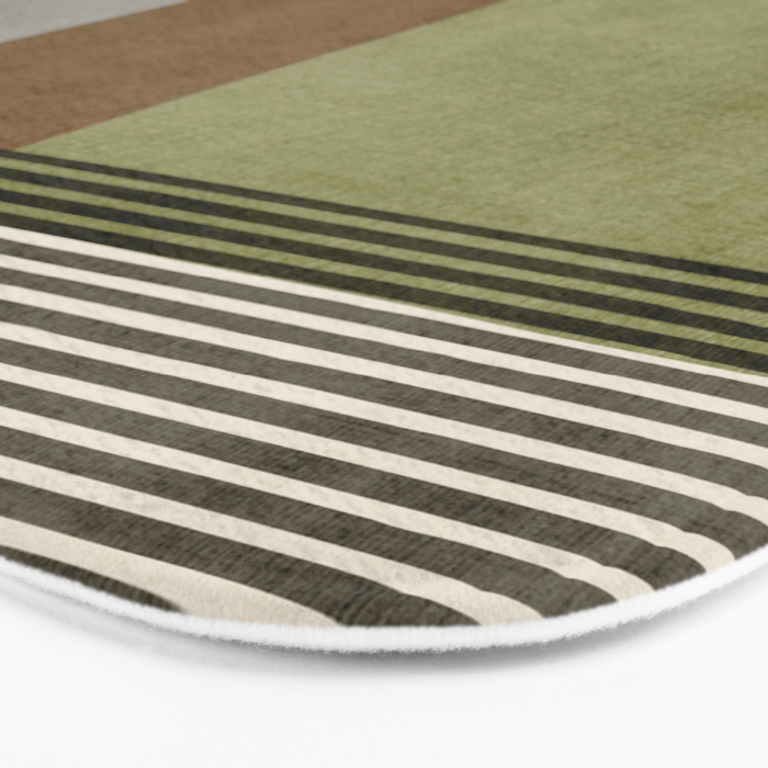Black Green Brown Gray Bold Modern Artwork Bath Mat Gallery Image 3