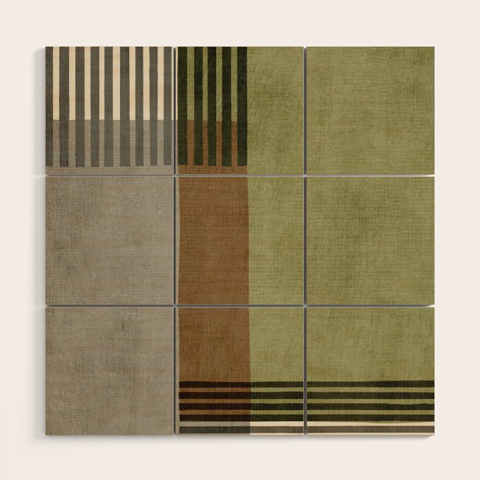 Black Green Brown Gray Bold Modern Artwork Wood Wall Art Gallery Image 1