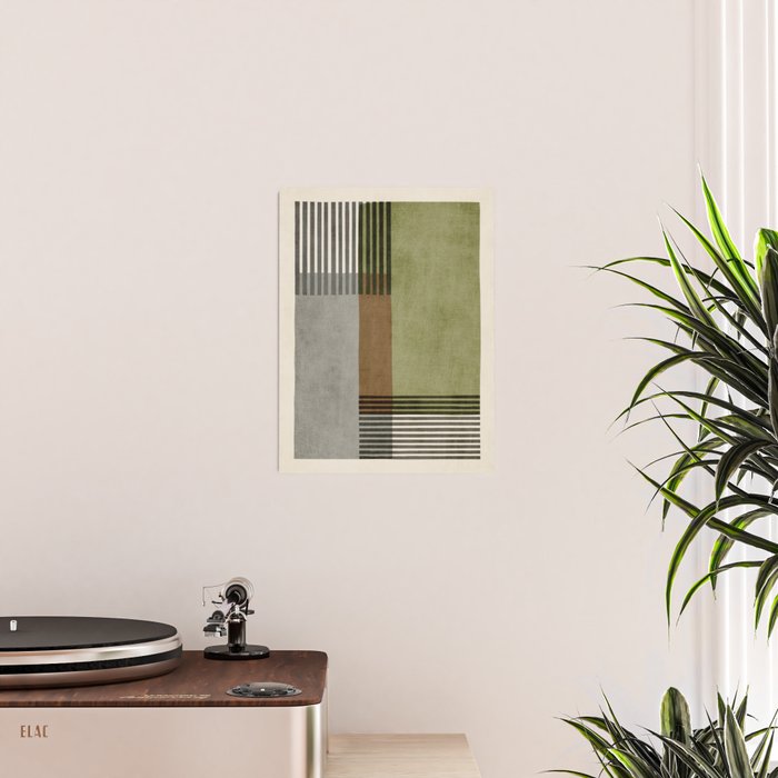 Black Green Brown Gray Bold Modern Artwork Poster Gallery Image 2