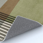 Black Green Brown Gray Bold Modern Artwork Rug Gallery Image 4