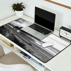 Cannon Beach Sunset - Black and White Nature Photography Desk Mat Gallery Image 2