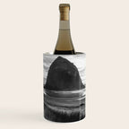 Cannon Beach Sunset - Black and White Nature Photography Wine Chiller Gallery Image 1