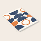 Abstract Shapes 19 in Orange and Navy Blue Notebook Gallery Image 2