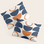 Abstract Shapes 19 in Orange and Navy Blue Pillow Sham Gallery Image 3