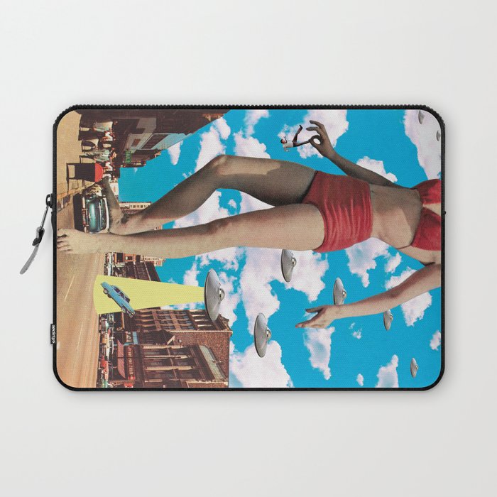She's arrived (Giant woman & UFO) Laptop Sleeve Gallery Image 1