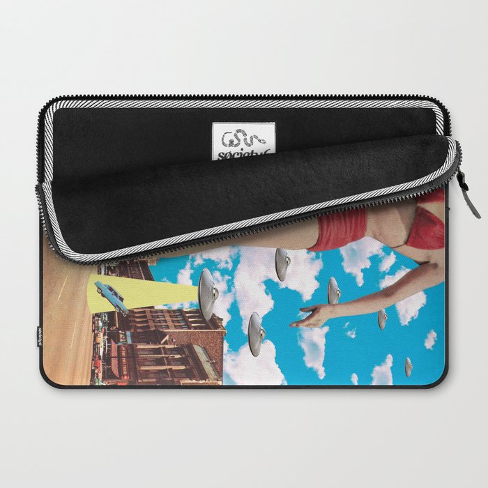 She's arrived (Giant woman & UFO) Laptop Sleeve Gallery Image 2