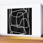 Abstract line art 22 Black And White Wall Mural Gallery Image 2