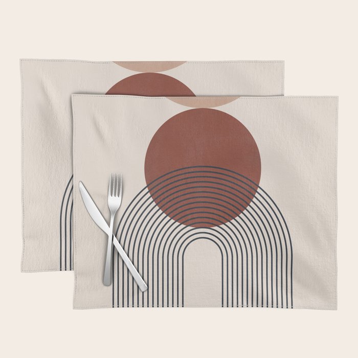 Minimal Geometric Shapes 151 Placemat Gallery Image 1