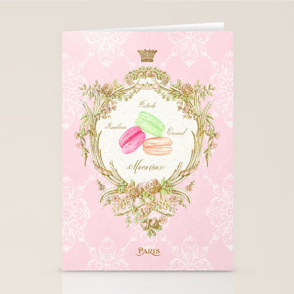 French Patisserie Macarons Stationery Card Gallery Image 2