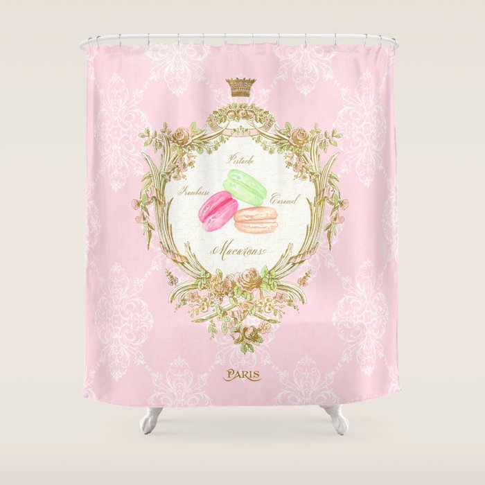 French Patisserie Macarons Shower Curtain Gallery Image 1