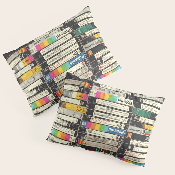 VHS Stack Pillow Sham Gallery Image 3