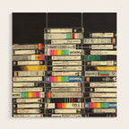 VHS Stack Wood Wall Art Gallery Image 1