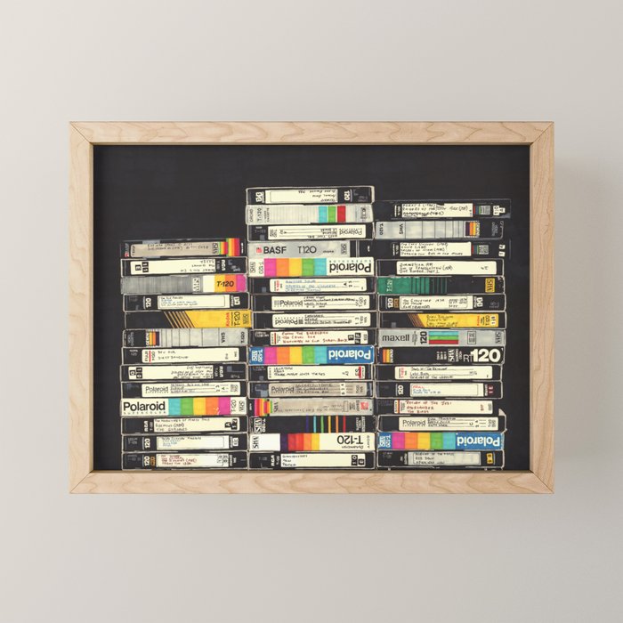 VHS Stack Mini Art Print Gallery Image 1