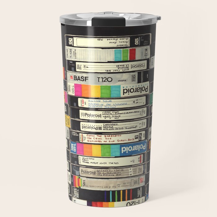 VHS Stack Travel Mug Gallery Image 1